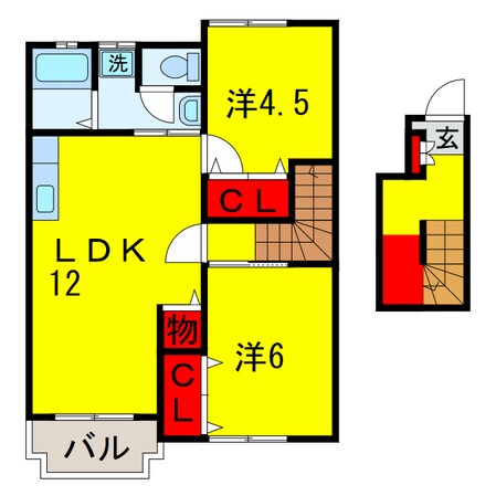 五井駅 バス14分  山倉下車：停歩2分 2階の物件間取画像